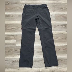 The North Face Womens Charcoal Gray Hiking Convertible Roll Tab Pants Size 6